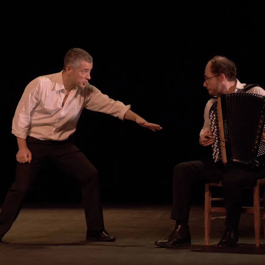 "Les ritals" de Francois Cavana, avec Bruno Putzulu et Grégory Daltin. Mise en scène Bruno Putzulu.