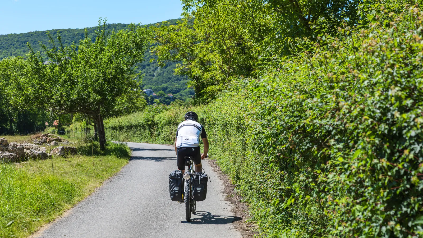 Vélo à la Basilique Saint-Just de Valcabrère