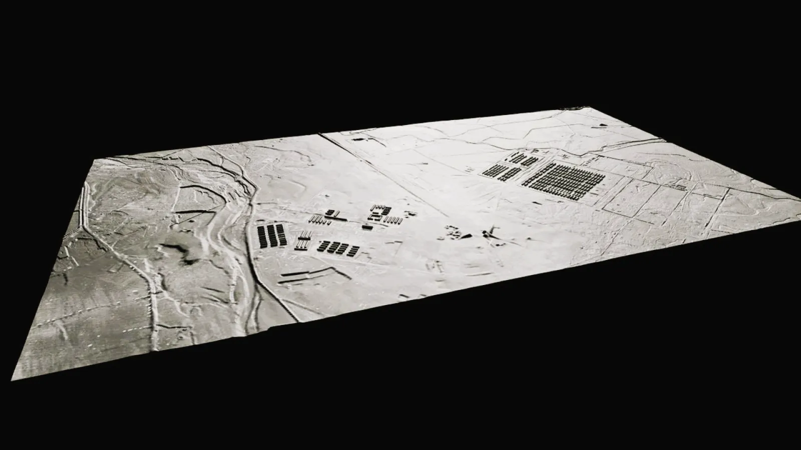 Maquette numérique représentant Auschwitz