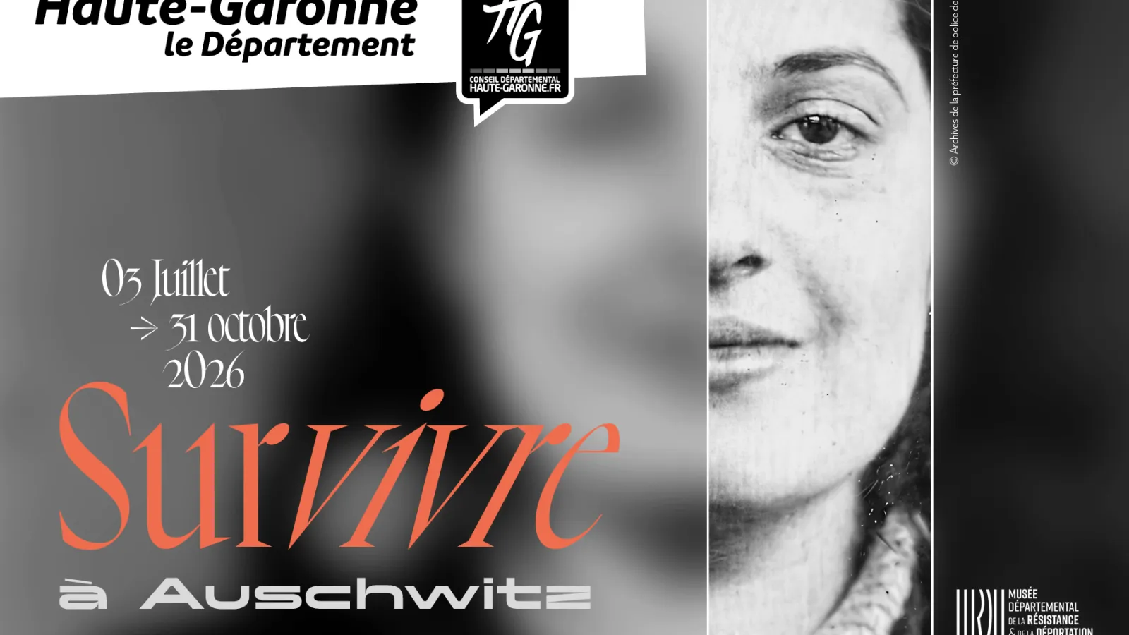 Visuel de l'exposition « Survivre à Auschwitz »