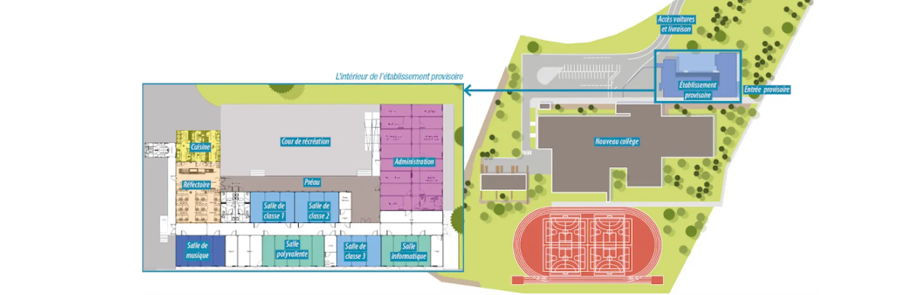 Plan du collège de Cintegabelle