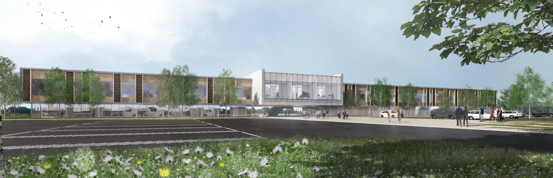 Parvis Nord du futur collège de Cintegabelle